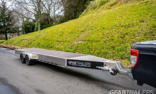 GFAB Tandem Axle Alloy Roofing Trailer - Front