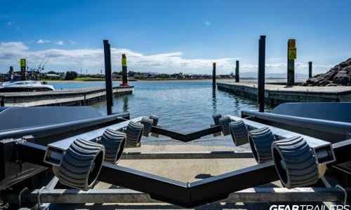 GFAB Alloy Black Single Sportski Trailer - roller bunks