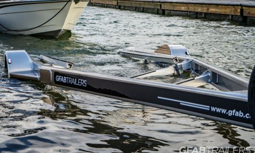 GFAB Alloy Small Boat Trailer - Launching
